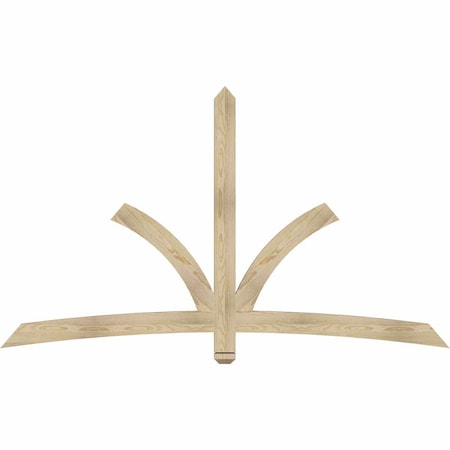 Ekena Millwork Davenport Rough Sawn Timber Gable Bracket, Douglas Fir, 84"W x 49"H x 2"D x 4"F, 14/12 Pitch GBW084X49X0204DAV00RDF